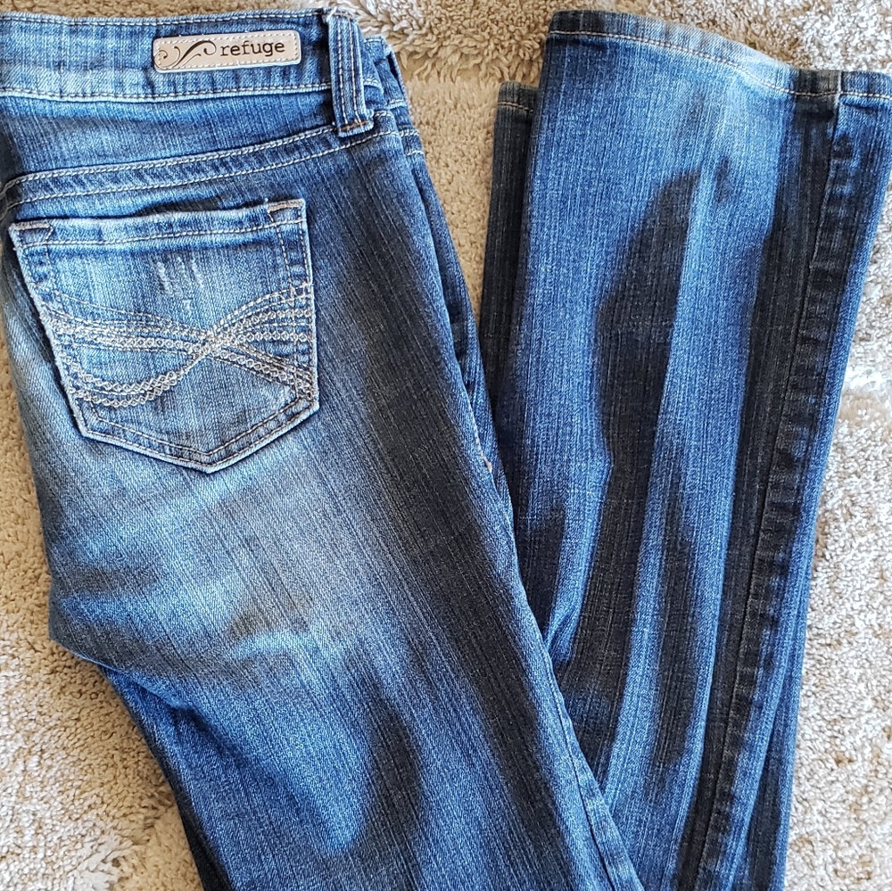 Refuge light wash boot cut jeans